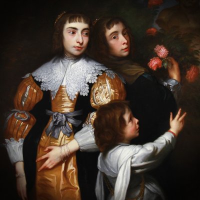 Pittura a olio su tela Ritratto di famiglia dopo Sir Anthony Van Dyck