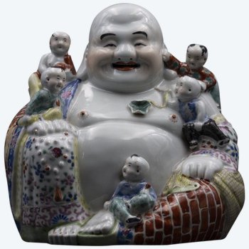 Glazed Terracotta Budai, 20th Century