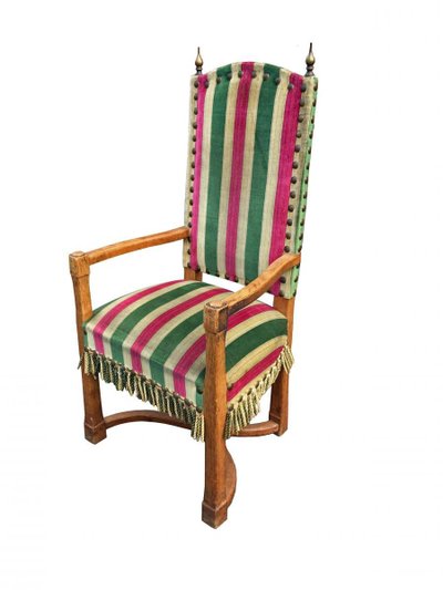 Set aus 8 brutalistischen Eichenholzsitzmöbeln, ca. 1950, 2 Sessel und 6 Stühle