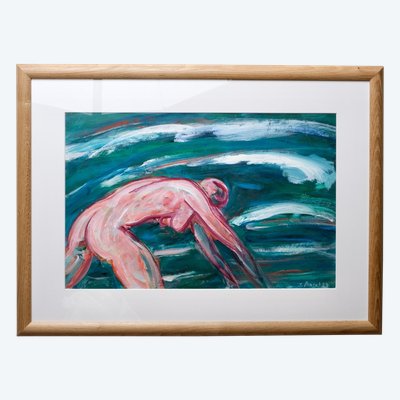 Dive into the waves.
