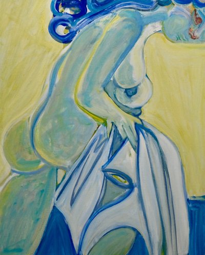 Nu jaune et bleu