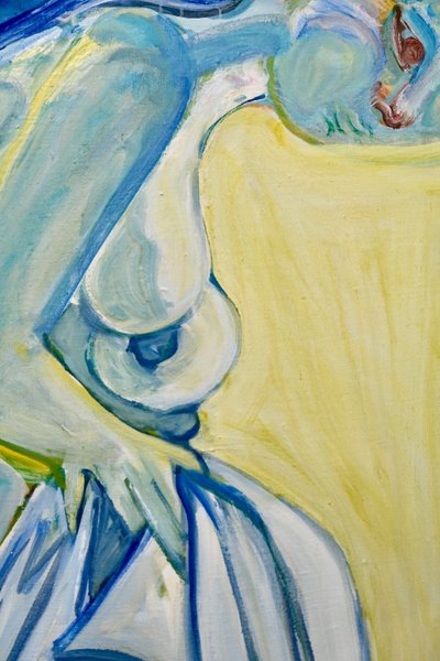 Nu jaune et bleu