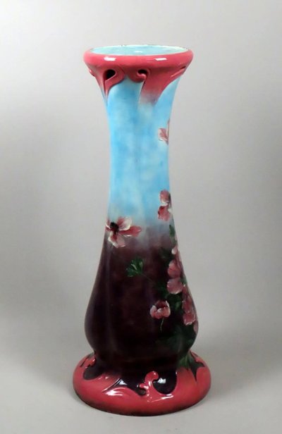 Delphin Massier (1836-1907) Ceramic Column Circa 1900, Signed