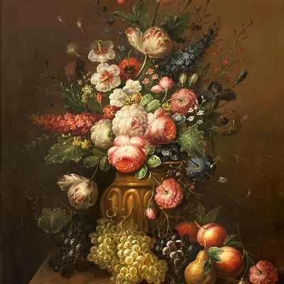 Still life with flowers by Elias Jozsa (b. 1932)