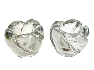 Daum Nancy - Pair of crystal candlesticks