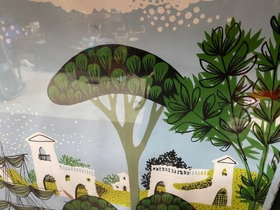 René Fumeron: Acrylic on Paper, Tapestry Design. Signed.