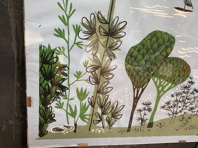 René Fumeron: Acrylic on Paper, Tapestry Design. Signed.