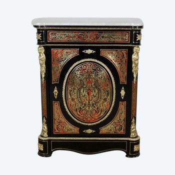  Piece of furniture in "Boulle" marquetry, Napoleon III period - Middle 19th century