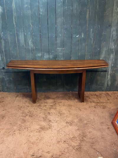 Grande Et élégante Console , Faisant Table, En Teck Circa 1960