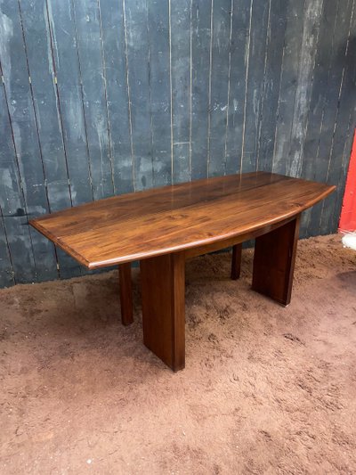 Grande Et élégante Console , Faisant Table, En Teck Circa 1960