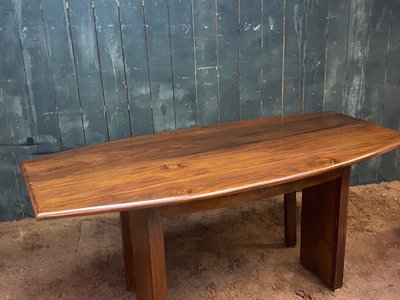Grande Et élégante Console , Faisant Table, En Teck Circa 1960