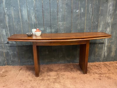 Grande Et élégante Console , Faisant Table, En Teck Circa 1960