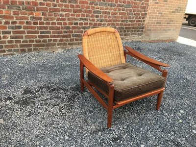 Salon Scandinave En Teck Comportant Une Banquette Et Deux Fauteuils Circa 1970