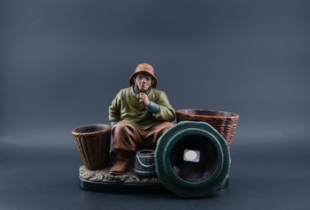 Tabatière En Terre Cuite, XXe Siècle
