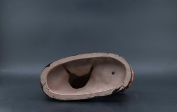 Tabatière En Terre Cuite, XXe Siècle