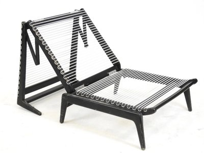 Georges Tigien , Intéressant Fauteuil Transformable En Chauffeuse Et Lit d'Appoint , Circa 1960
