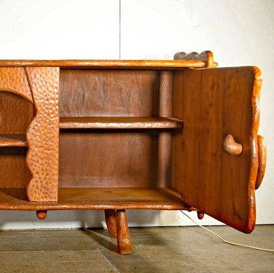 Original Brutalist Solid Elm Sideboard Circa 1950/1960