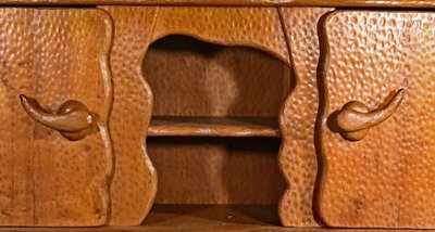 Original Brutalist Solid Elm Sideboard Circa 1950/1960