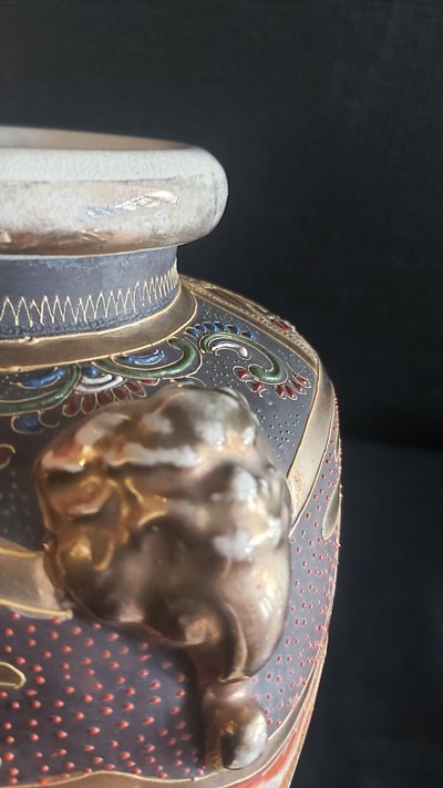 Pair of late 19th century Satsuma vases