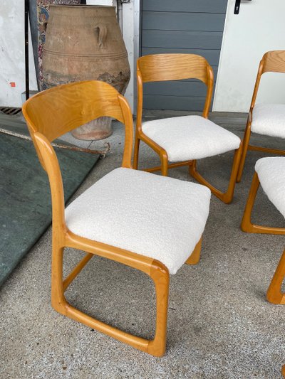 Baumann - Suite di 8 sedie modello Sledge Circa 1960