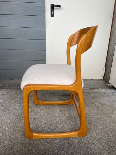 Baumann - Suite di 8 sedie modello Sledge Circa 1960