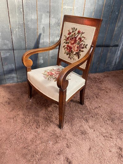 Fauteuil Acajou époque Empire, Tres Bon état