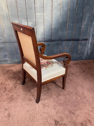 Fauteuil Acajou époque Empire, Tres Bon état