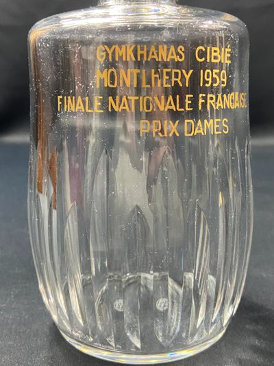 Trophäe Autorennen Karaffe Baccarat Cassino Gymkhana Cibié Monthléry 1959
