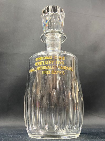 Trophäe Autorennen Karaffe Baccarat Cassino Gymkhana Cibié Monthléry 1959