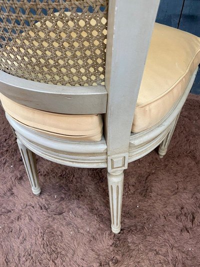 Set of four elegant Louis XVI style chairs, circa 1950