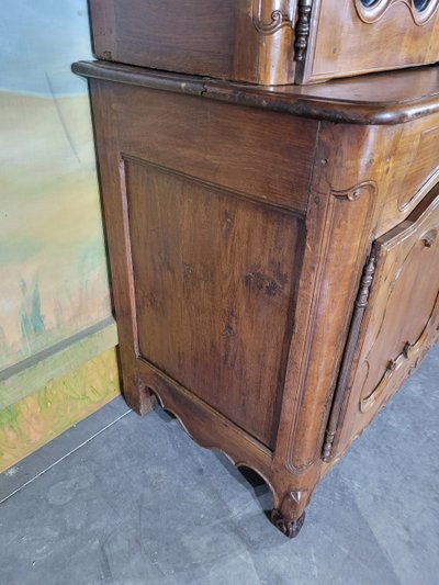 Two-part buffet in cherry wood, Louis XV period