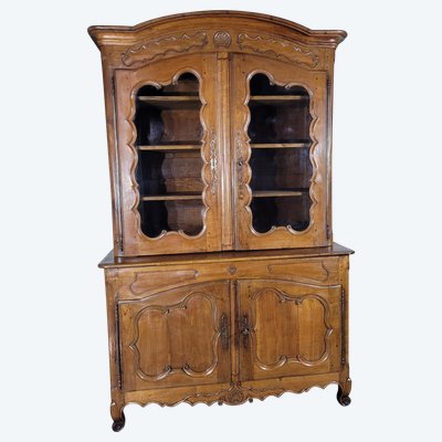 Two-part buffet in cherry wood, Louis XV period