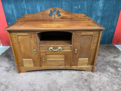 Léon Jallot (1874–1967) Sideboard aus Eiche im Jugendstil