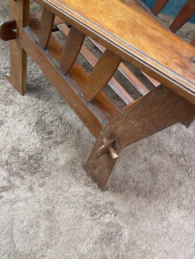 Pair of Arts and Crafts Style Teak Armchairs