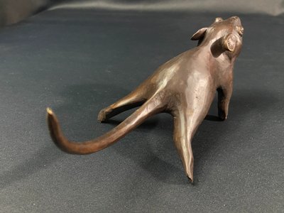 Soggetto in bronzo con grande topo o ratto in bronzo fine XIX secolo Giappone Meiji
