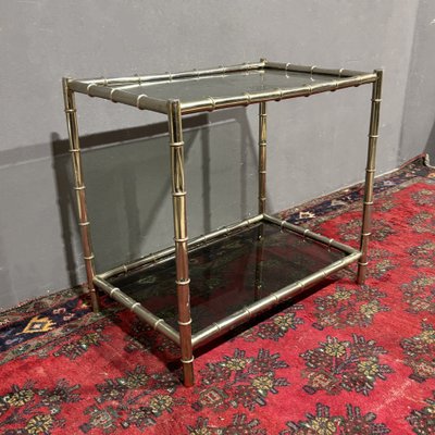 Table basse en « faux bambou » au design des années 70