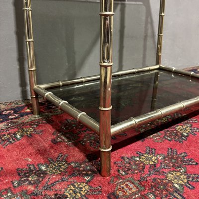 Table basse en « faux bambou » au design des années 70