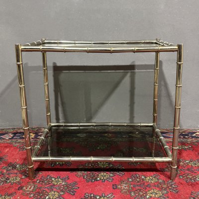 Table basse en « faux bambou » au design des années 70