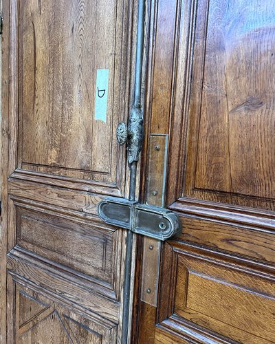 Double porte avec bâti en chêne 175,5×290 cm