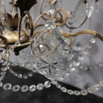 Antico Lampadario a gocce Liberty