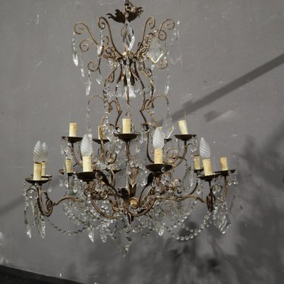 Antico Lampadario a gocce Liberty