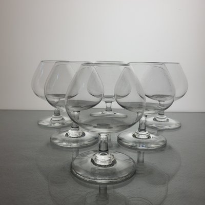 Set of 6 Baccarat crystal cognac glasses