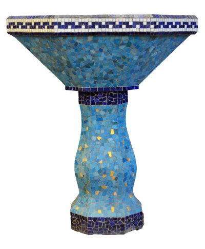 Ancien Lavabo à Décor De Mosaïque Circa 1900/1930