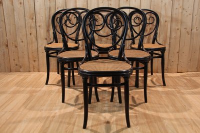 Set Of 6 Thonet Chairs N°2 Napoléon III