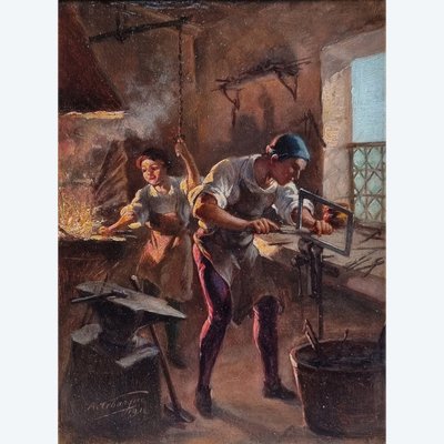 Albert LEBARQUE - The blacksmith's workshop