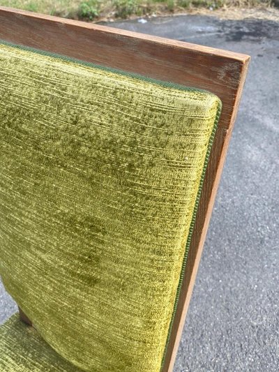 suite de 7 chaises art deco en chêne dans le style de Maurice Jallot, André Arbus, circa 1940