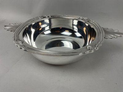 Metal vegetable dish, silver-plated, Christophe, Vendôme model