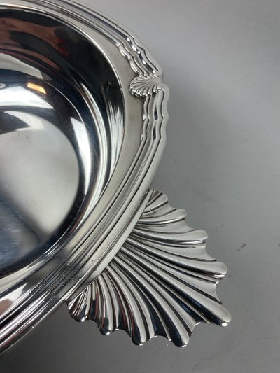 Metal vegetable dish, silver-plated, Christophe, Vendôme model