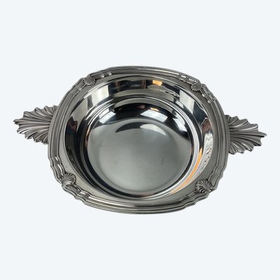 Metal vegetable dish, silver-plated, Christophe, Vendôme model