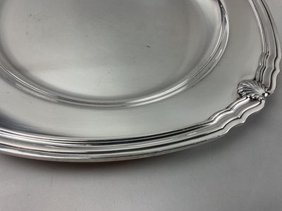 Metal dish, silver plated, Vendôme model, from